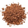 Pile of cocoa powder isolated on white background with clipping path, top view